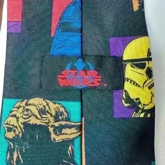Ralph Marlin 1997 Star Wars Character Icons Men’s Novelty Movie Tie Vintage - Picture 5 of 5
